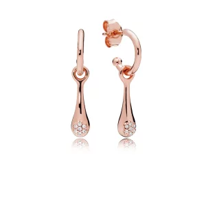 (תמונה ל-) עגילים תלויים PANDORA רוז אהבה מודרנית - 287357CZ
