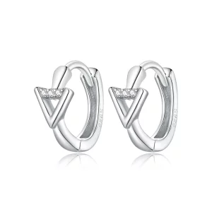 (תמונה ל-) פנדורה סטייל עגילי כסף צמודים משולש - SCE1039