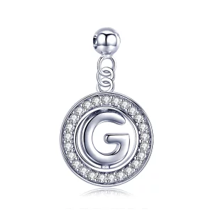 פנדורה סטייל תליון כסף משאלה אות-G - BSP001-G (תמונה ל-) פנדורה סטייל תליון כסף משאלה אות-G - BSP001-G