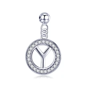 פנדורה סטייל תליון כסף משאלה אות-Y - BSP001-Y (תמונה ל-) פנדורה סטייל תליון כסף משאלה אות-Y - BSP001-Y