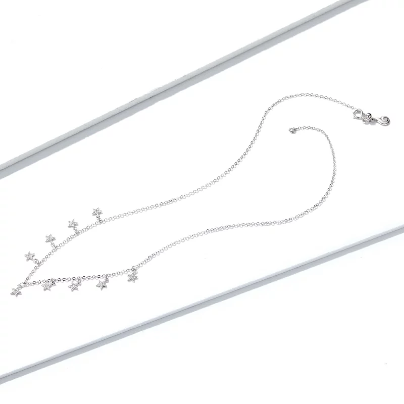 (תמונה ל-) פנדורה סטייל שרשרת כסף כוכב - BSN116 - הצג 4
