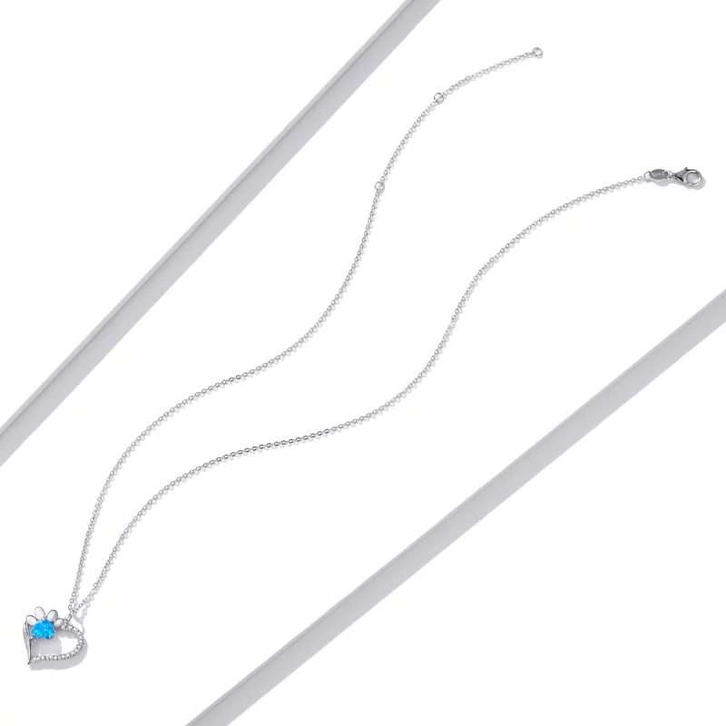 (תמונה ל-) פנדורה סטייל שרשרת כסף סימני לב - BSN225 - הצג 5