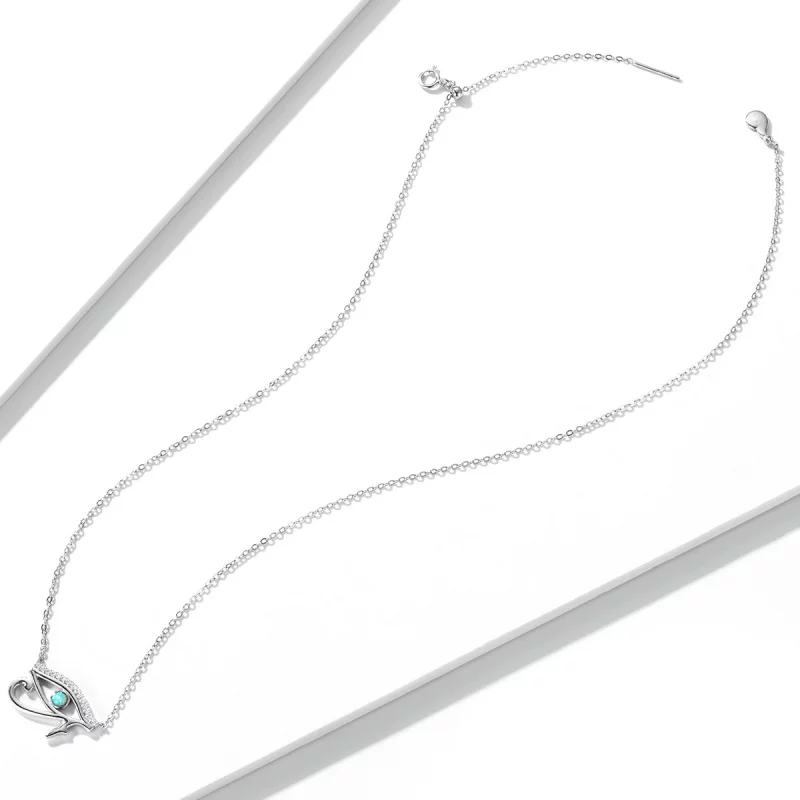 (תמונה ל-) פנדורה סטייל שרשרת כסף עין הורוס - BSN241 - הצג 3