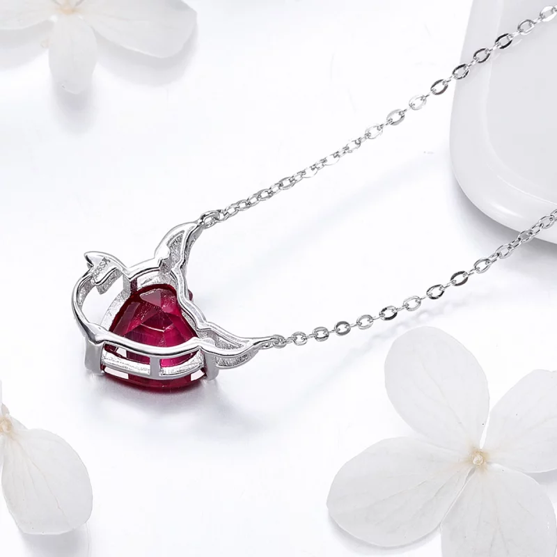 (תמונה ל-) פנדורה סטייל שרשרת כסף שטן אדום - SCN286 - הצג 6