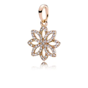 (תמונה ל-) פנדורה Floral pendant in 14k with clear cubic zirconia - 350179cz