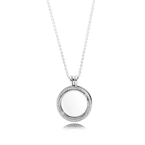 (תמונה ל-) שרשרת תליון פנדורה Sparkling Floating Locket - 396484CZ-60