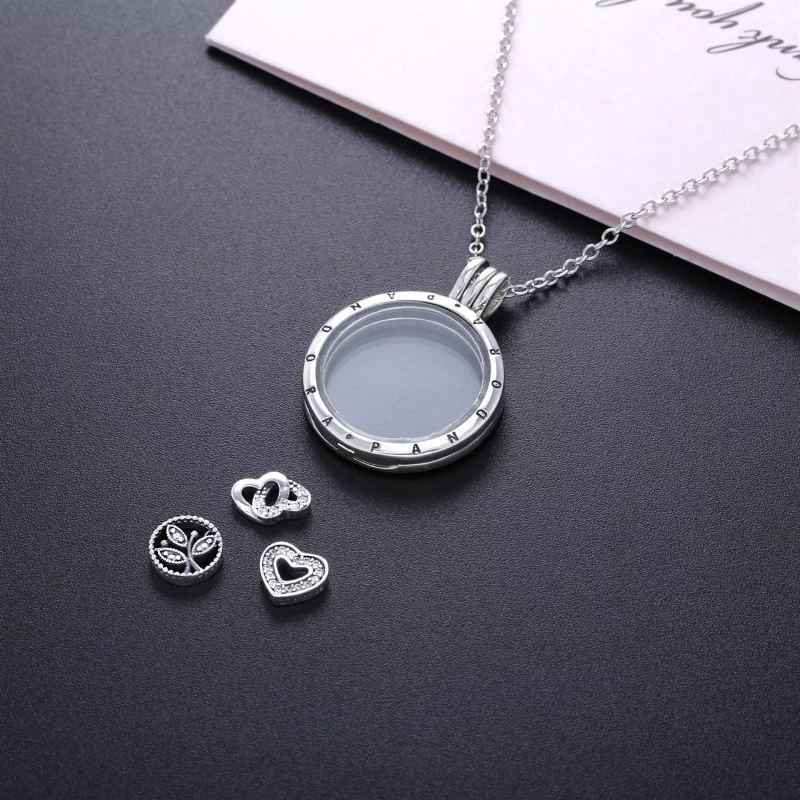(תמונה ל-) שרשרת כסף לוקט בינוני pandora עם פטיט אלמנט R800064 - הצג 2