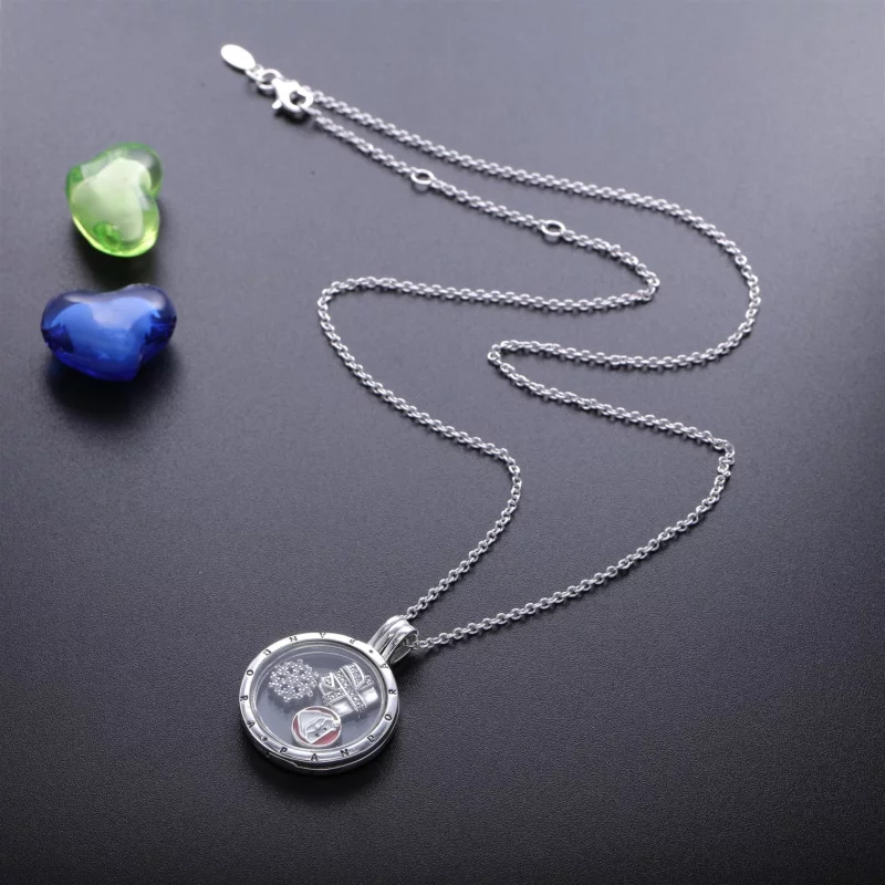 (תמונה ל-) שרשרת כסף לוקט בינוני pandora עם פטיט אלמנט R800064 - הצג 3