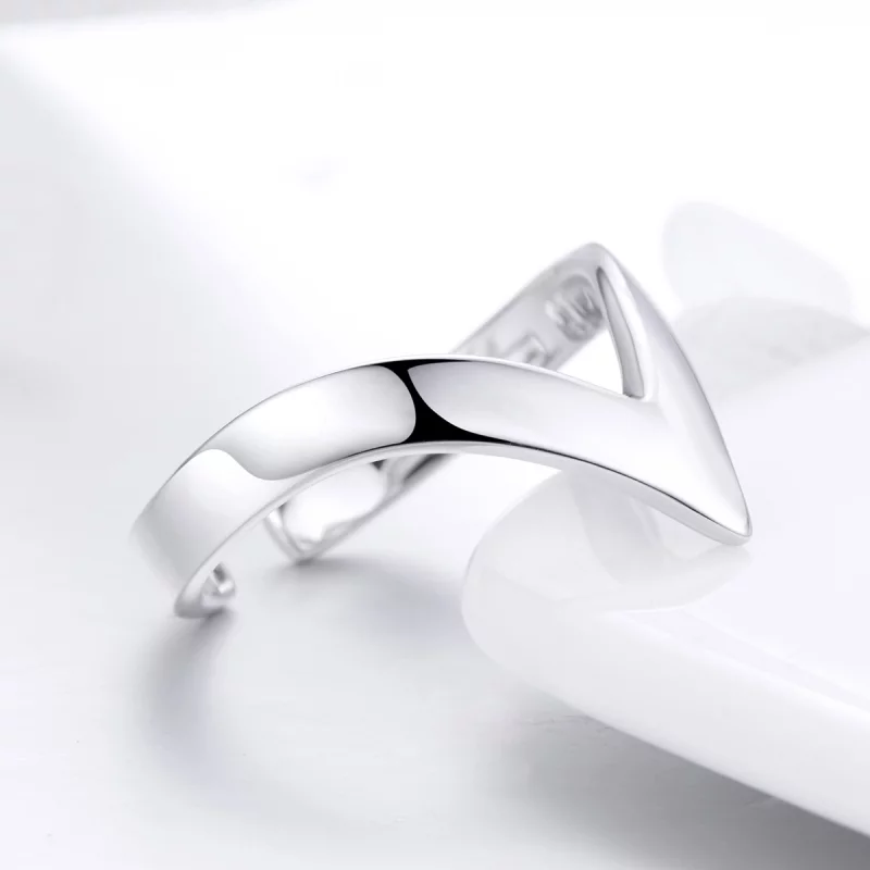 (תמונה ל-) פנדורה סטייל טבעת פתוחה כסף אהבה אפיתית - SCR470 - הצג 10