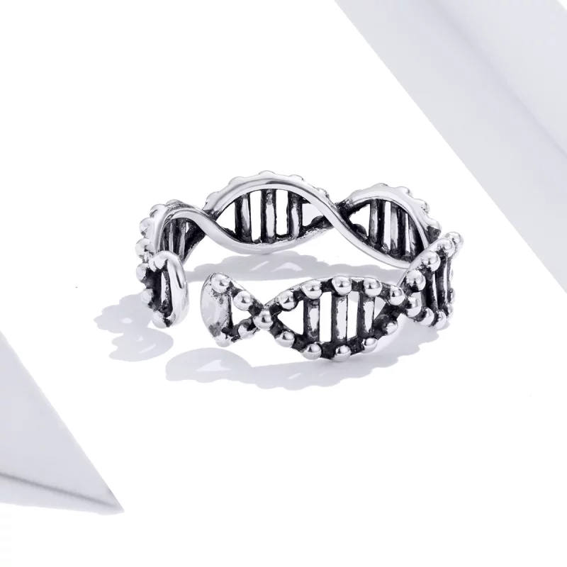 (תמונה ל-) פנדורה סטייל טבעת פתוחה כסף DNA - SCR643 - הצג 4