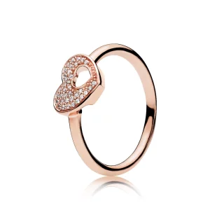 (תמונה ל-) טבעת PANDORA רוז מנצנץ הלב הפאזל מסגרת - 186550CZ