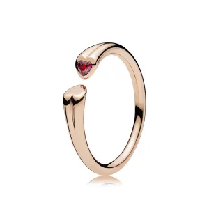 (תמונה ל-) טבעת PANDORA רוז שני לבבות - 186570CZR