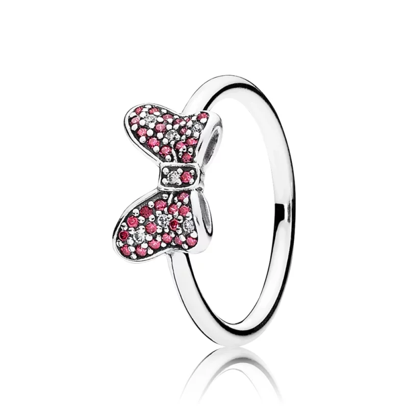 (תמונה ל-) פנדורה טבעת כסף Disney, Minnie's Sparkling Bow - 190956CZR