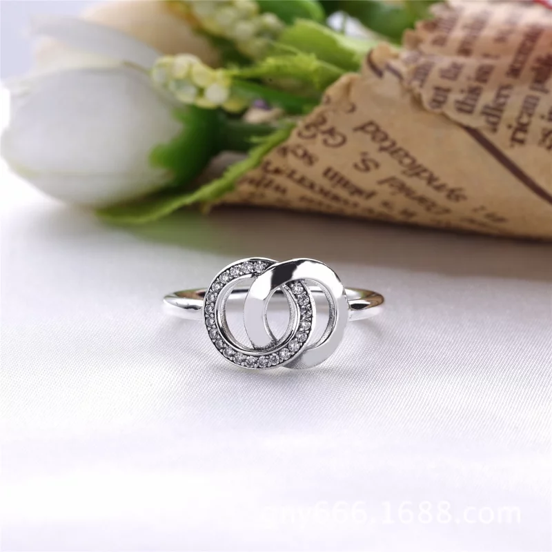 (תמונה ל-) טבעת כסף מעגלי PANDORA - 196326CZ - הצג 2