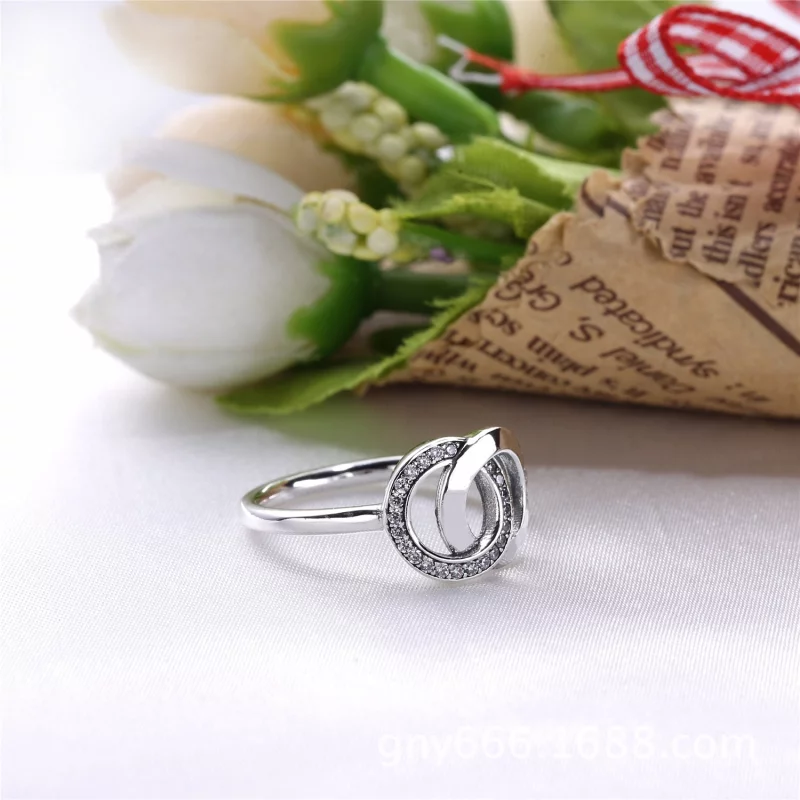 (תמונה ל-) טבעת כסף מעגלי PANDORA - 196326CZ - הצג 4