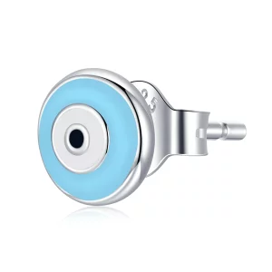 פנדורה סטייל עגילי כסף עין השומר - SCE1207-LB (תמונה ל-) פנדורה סטייל עגילי כסף עין השומר - SCE1207-LB