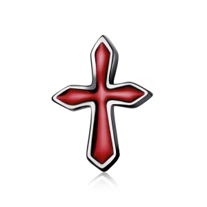 פנדורה סטייל עגילי כסף הצלב האפל - SCE1327 (תמונה ל-) פנדורה סטייל עגילי כסף הצלב האפל - SCE1327
