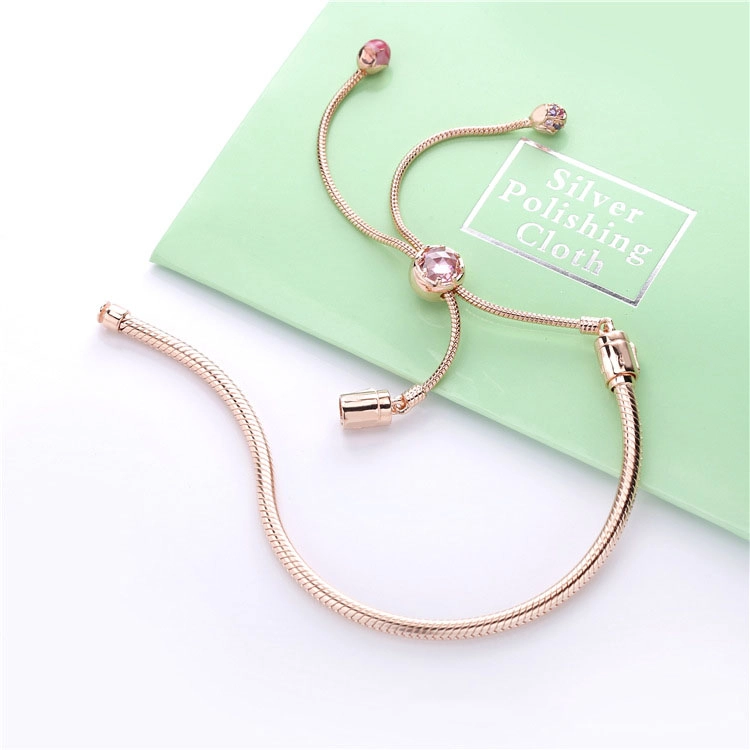 (תמונה ל-) פרח אפרסקצמיד בנגל PANDORA Rose - 588093NCCMX - הצג 3
