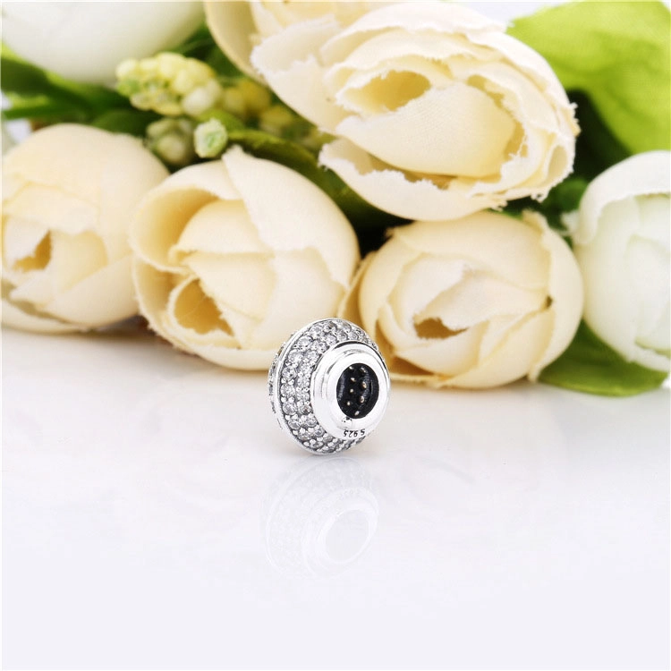 (תמונה ל-) צ'ארמ כסף פאווה נוצץ - 798066CZ - צ'ארמס PANDORA - הצג 3