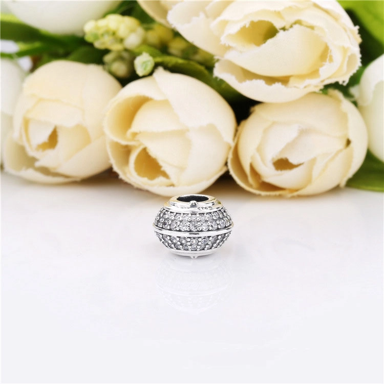 (תמונה ל-) צ'ארמ כסף פאווה נוצץ - 798066CZ - צ'ארמס PANDORA - הצג 4