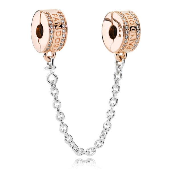 (תמונה ל-) שרשרת ביטחון לוגו PANDORA רוז - 782057CZ