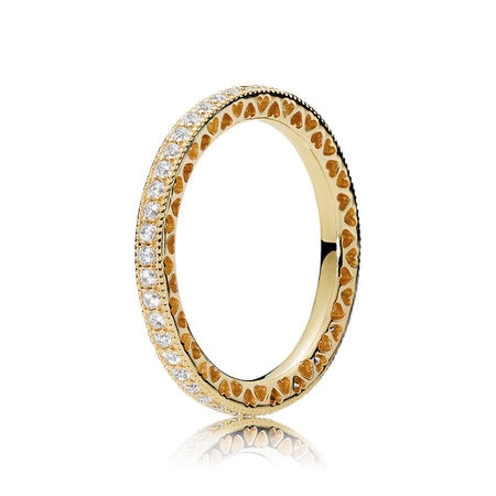 (תמונה ל-) טבעת SHINE לבבות PANDORA - 167076CZ